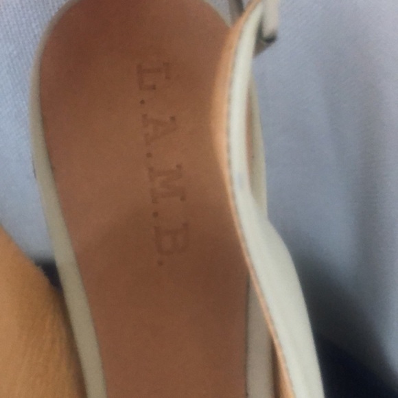 Lamb Gwen Stephanie rock steady sling back peep toe platform neutral nude cream - Picture 10 of 14